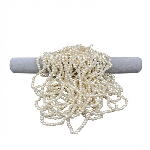 مروارید سنگی سایز 6 رنگ شیری بسته 20بندی