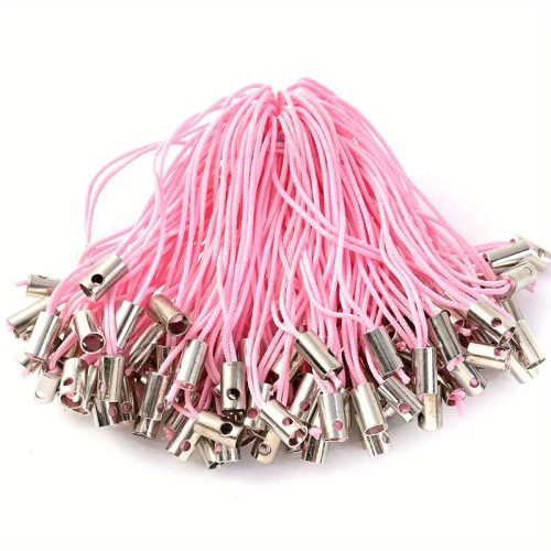 بند آویز موبایل رنگ صورتی 100عددی