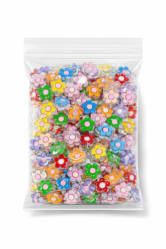 مهره فانتزی پاستیلی طرح گل بسته 500گرمی