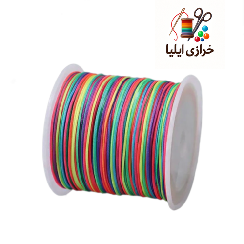 نخ دستبند هفت رنگ 100یاردی