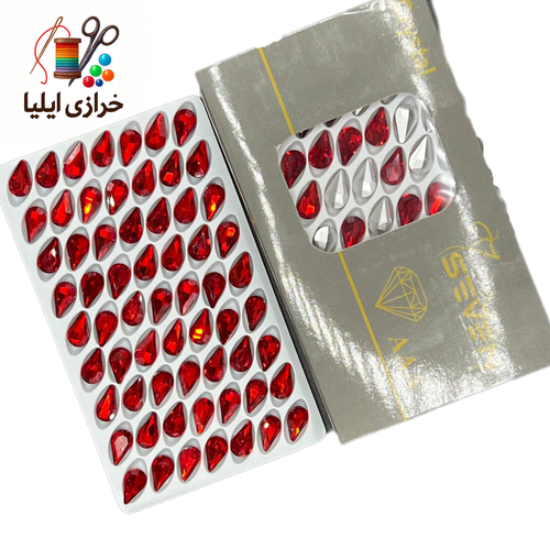 نگین اشک قرمز۱۳×۸