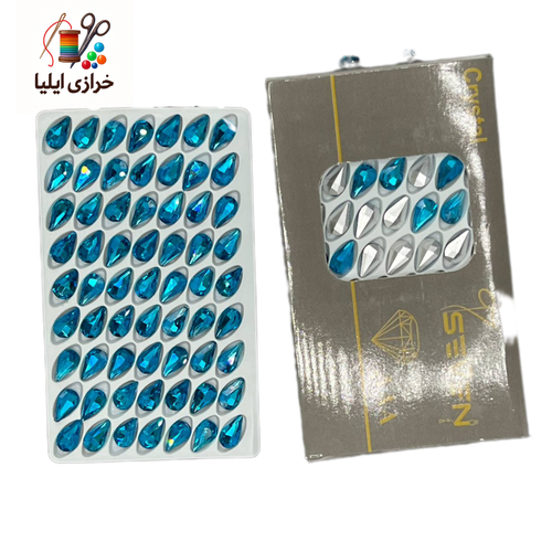 نگین اشک آبی کم رنگ ۱۳×۸