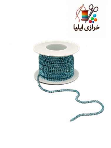 نگین متری توپ ۱۰یاردی رنگ آبی فیروزه ای