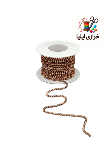 نگین متری توپ ۱۰یاردی رنگ رز گلد