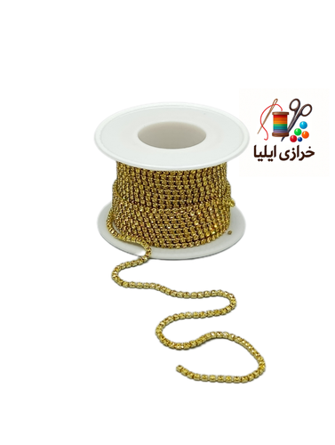 نگین متری توپ ۱۰یاردی رنگ زرد کم رنگ