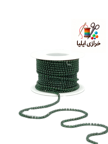 نگین متری توپ ۱۰یاردی رنگ سبز زمردی