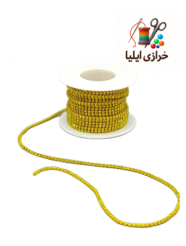 نگین متری توپ ۱۰یاردی رنگ زرد