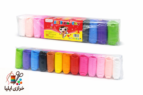 خمیر کلی هوا خشک ۱۲ رنگ